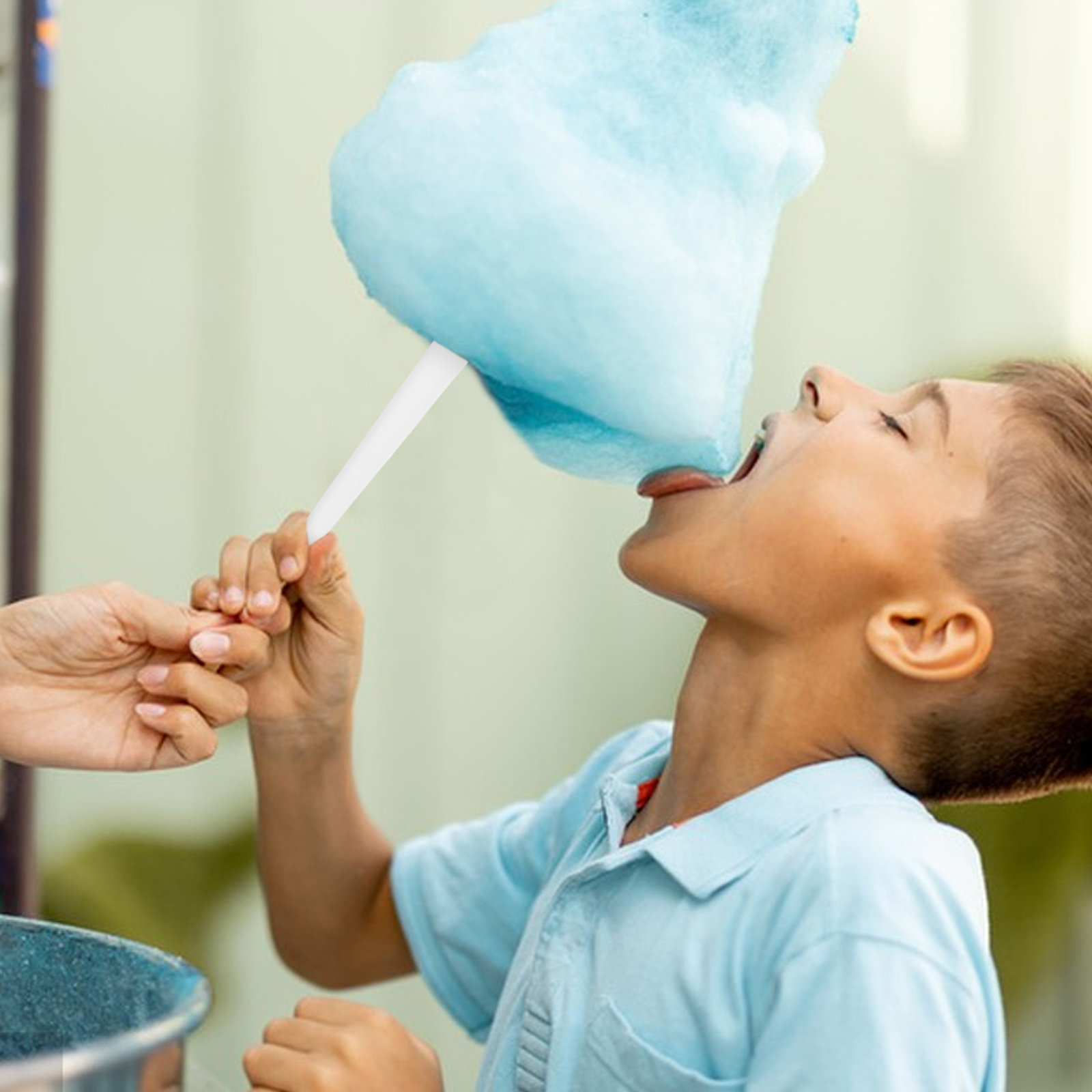 Cotton Candy Cone - 20 ชิ้น แท่งกระดาษทนความร้อนแบบเรียบ อุปกรณ์ทำขนมสายไหม แท่งขนมหวาน ที่ใส่ขนมมาร์ชเมลโลว์