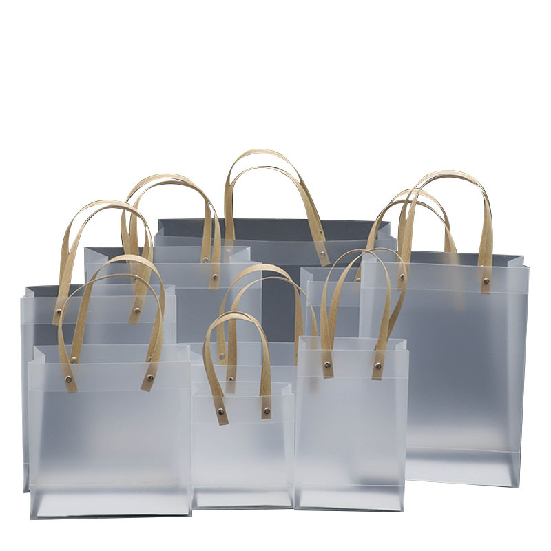 Event Party Shop - 10/30Pcs Custom PVC โปร่งใสของขวัญกับ Handles Clear