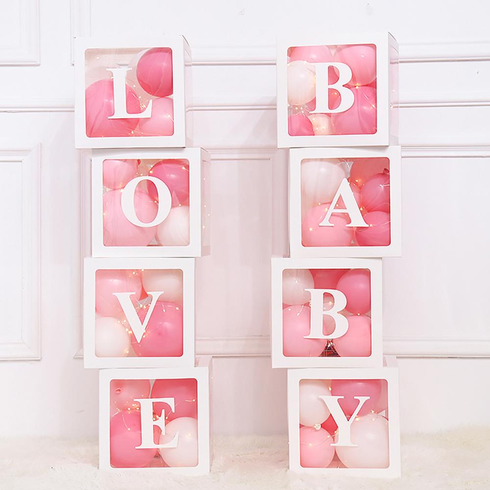 Event Z - 27/25 ซม.ตัวอักษรที่กําหนดเองตัวอักษรบอลลูนกล่อง A-Z Letter โปร่งใส Baby