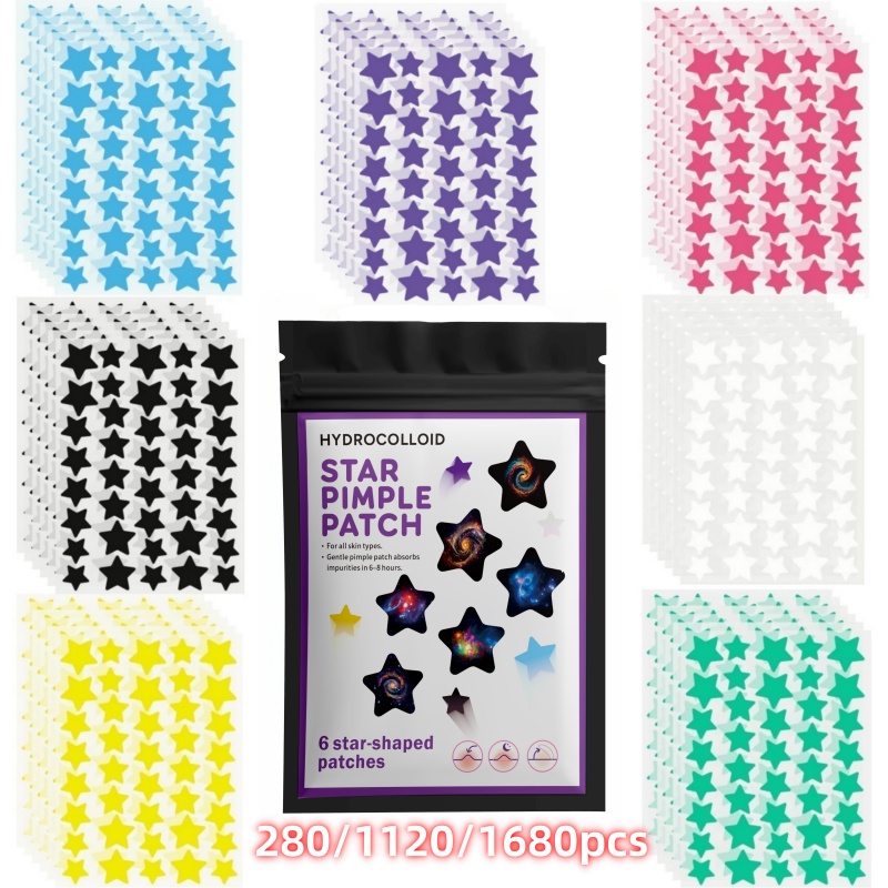 Event & Party Supply Photos - แผ่นแปะสิวไฮโดรคอลลอยด์ 280/1120/1680 ชิ้น, แผ่นแปะปกปิดสิวบนใบหน้า, ปกปิดรอยสิวและจุดด่างดำ เหมาะสำหรับงานปาร์ตี้และกิจกรรมต่างๆ