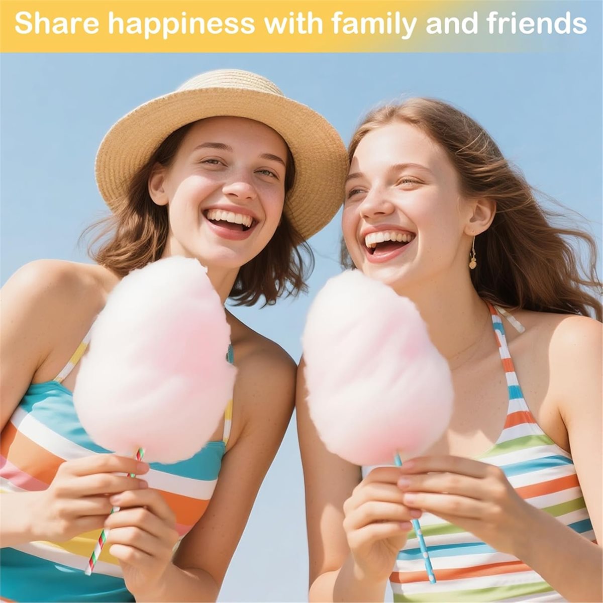 Cotton Candy Cone - ABZT 200 ชิ้น กรวยขนมสายไหม, แท่งขนมสายไหม 11.8
