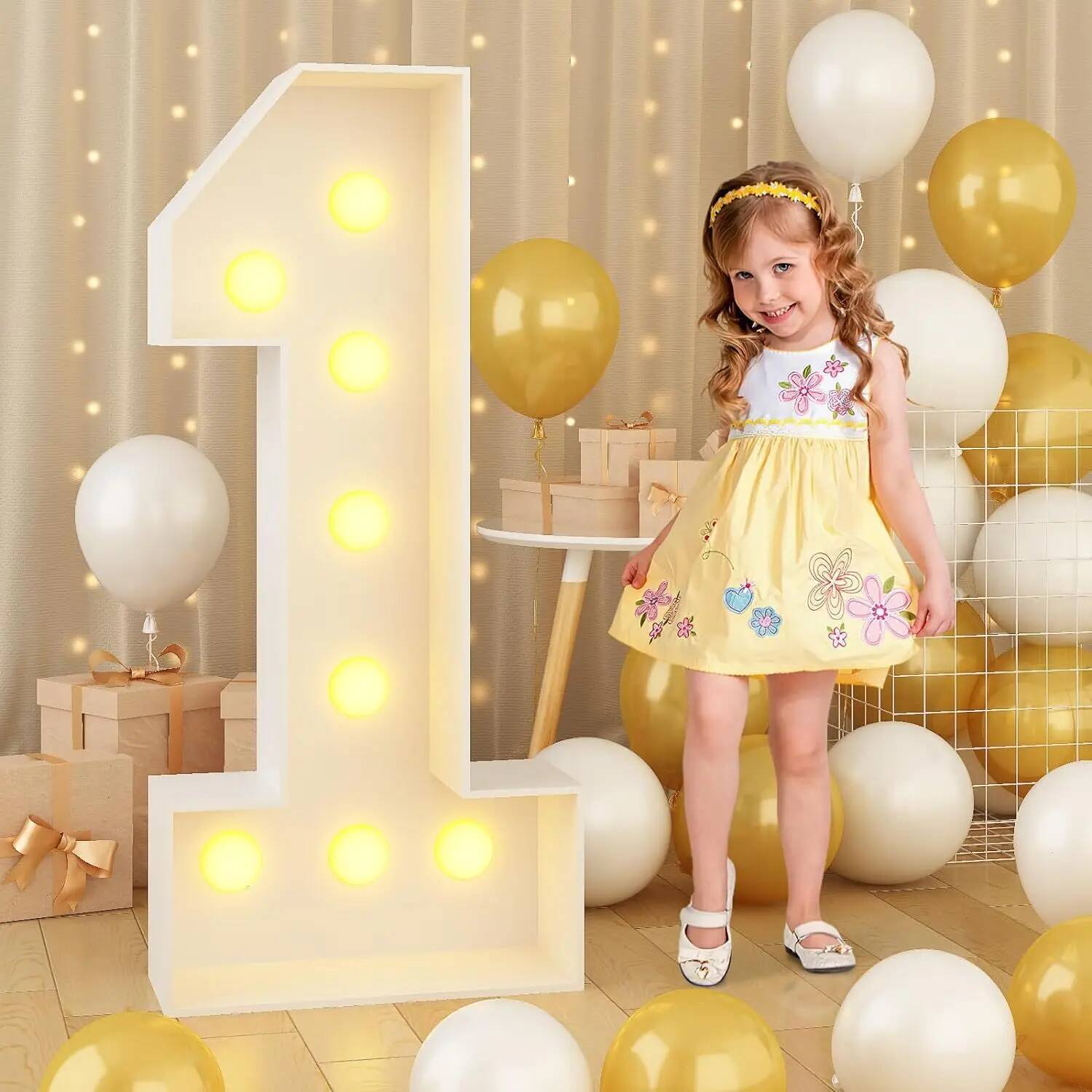 Led Balloon Light - ไฟ LED ตัวเลขขนาดใหญ่สำหรับงานวันเกิดเด็ก งานแต่งงาน งานฉลองครบรอบ ตกแต่ง