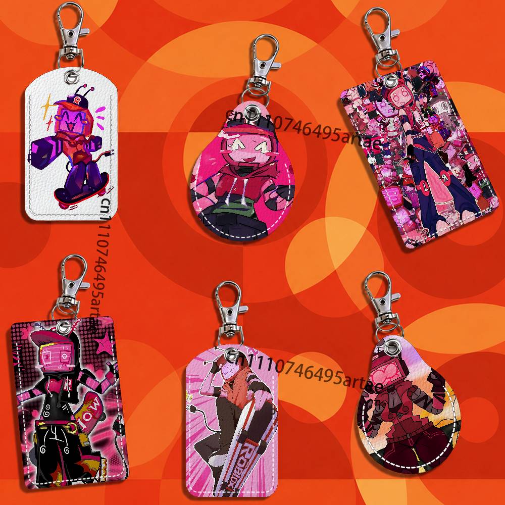 Party Favor Bag - พวงกุญแจใส่บัตรรูปทรงสี่เหลี่ยมผืนผ้าลายแฟนอาร์ต V-Veeronica สุดฮา พร้อมสายคล้องหนังสำหรับใส่บัตร
