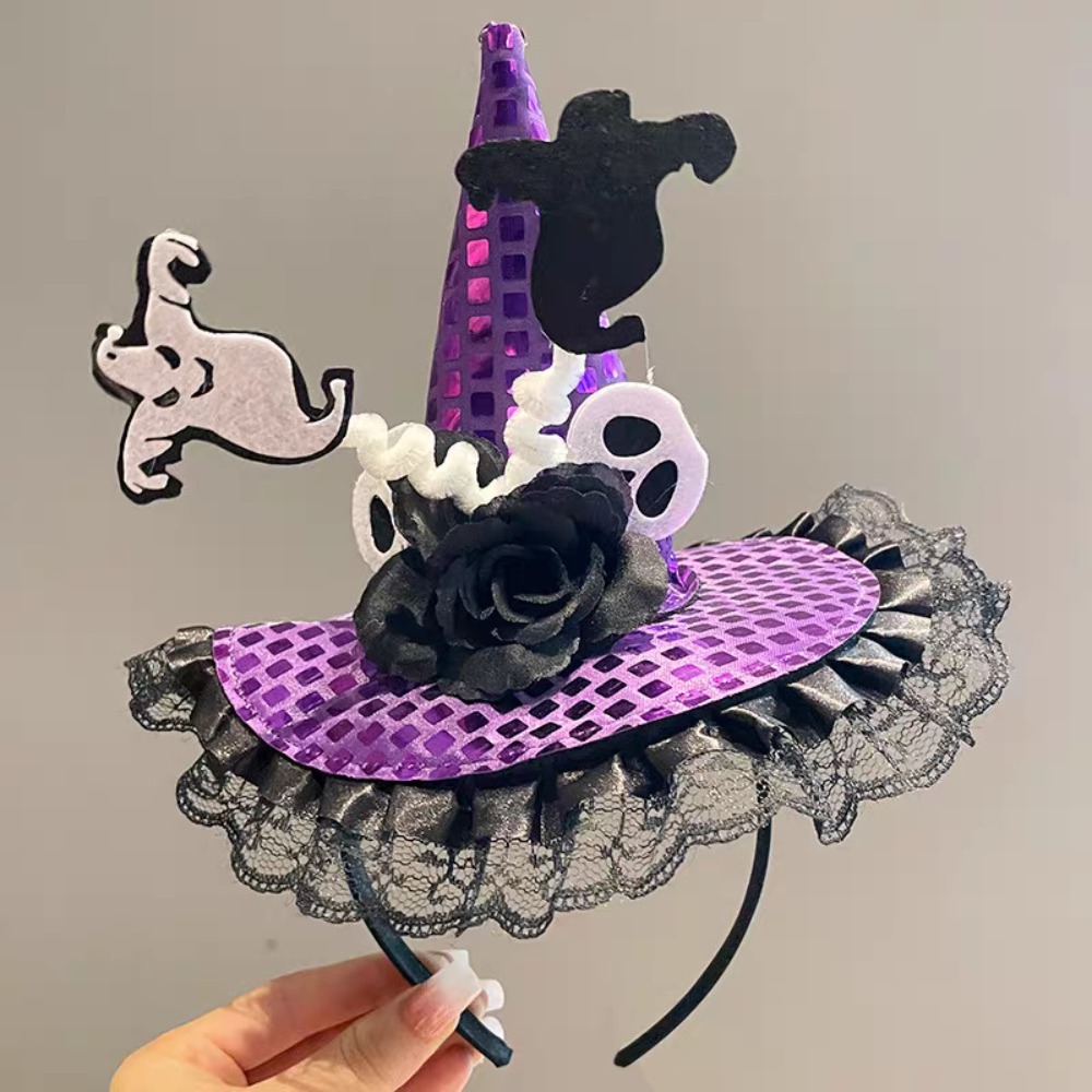 Party Hat Cone - ที่คาดผมรูปแมงมุม หมวกแม่มด ผี ฟักทอง สำหรับงานปาร์ตี้ฮาโลวีน ที่คาดผมประดับตกแต่งงานปาร์ตี้