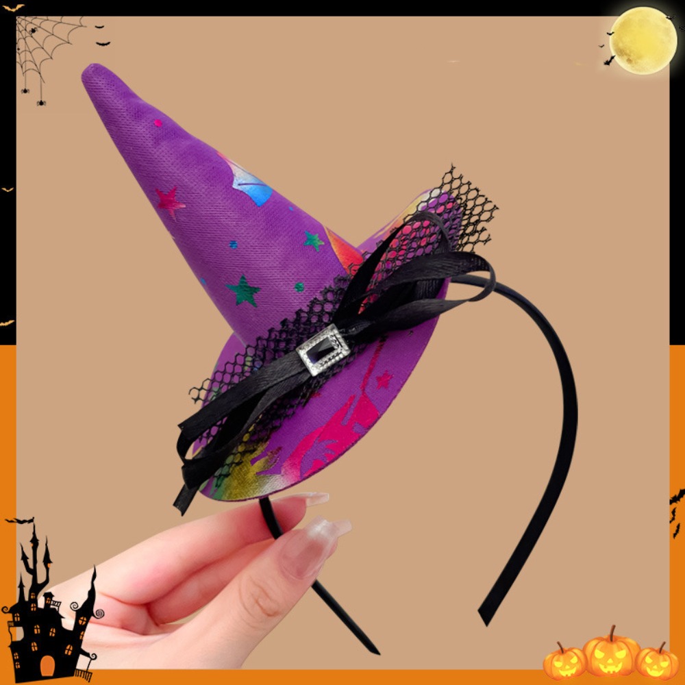 Party Hat Cone - ที่คาดผมรูปแมงมุม แม่มด ผี ฟักทอง สำหรับงานปาร์ตี้ฮาโลวีน ที่คาดผมรูปหัวกะโหลก
