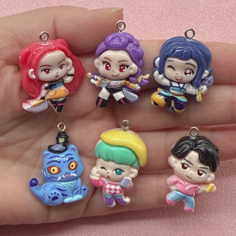 Event Party - จี้การ์ตูนเรซิ่น 10 ชิ้น, ต่างหูทำเอง DIY, อุปกรณ์เสริมพวงกุญแจ