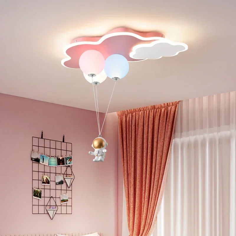 Led Balloon Light - โคมไฟระย้ารูปบอลลูนสุดสร้างสรรค์สำหรับห้องนอนเด็ก ห้องอ่านหนังสือ โคมไฟห้อยรูปเมฆ/เครื่องบิน พร้อมรีโมทคอนโทรล ไฟตกแต่งภายใน