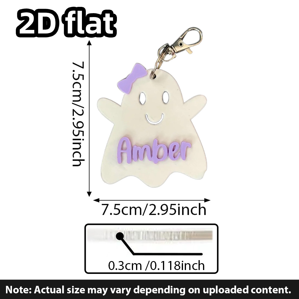 Party Favor Bag - พวงกุญแจผีส่วนบุคคล, แท็กกระเป๋าผี, ป้ายชื่อฮาโลวีน, ชาร์มกระเป๋าผี, ป้ายชื่อฮาโลวีน, ของชำร่วยปาร์ตี้ฮาโลวีน
