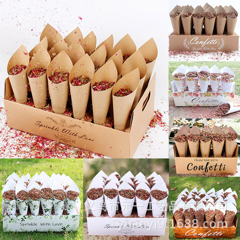 Cotton Candy Cone - งานแต่งงาน Confetti กรวยขาตั้งกล่องกระดาษกรวย 30 ชิ้นและ 30
