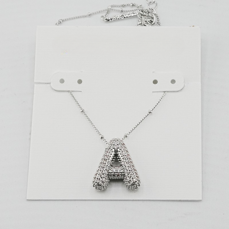 Event Z - YEEVAA Letter เริ่มต้น A-Z สร้อยคอจี้สั้น,Cubic Zirconia
