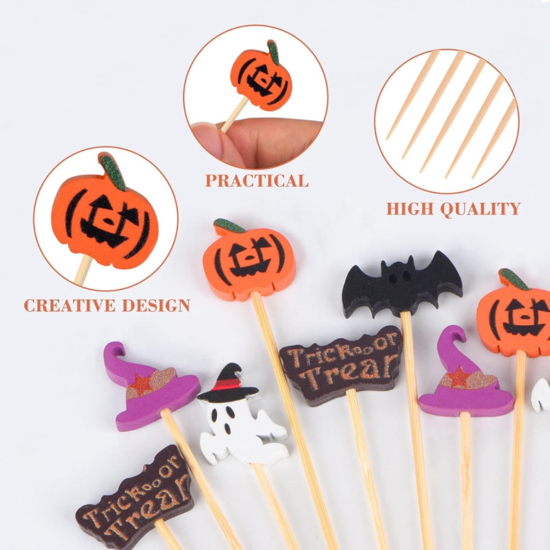 50/100Pcs ปาร์ตี้ฮาโลวีนไม้จิ้ - Centerpiece Stick บทวิจารณ์และราคา