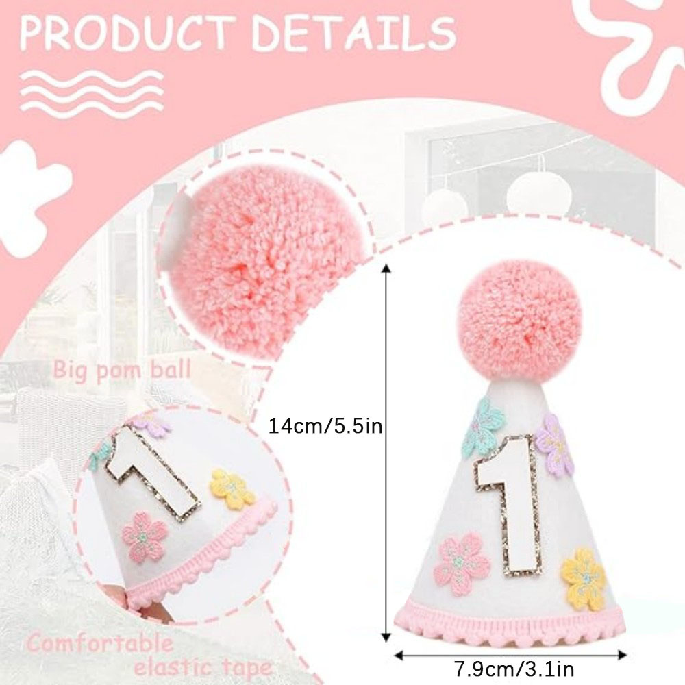 หมวกวันเกิดรูปทรงกรวยลายดอกไม้ - Party Hat Cone บทวิจารณ์และราคา