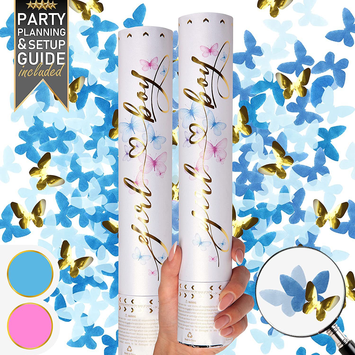 ปืนยิงคอนเฟตติสำหรับงานเฉลิมฉล - Confetti Cannon Tube บทวิจารณ์และราคา