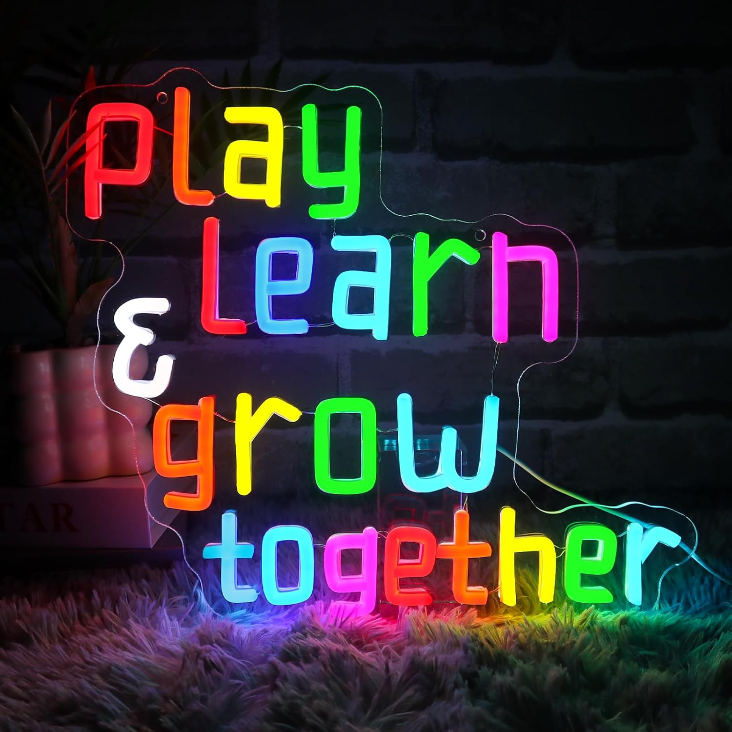 ป้ายไฟนีออน Play Learn Grow To - Neon Sign Party บทวิจารณ์และราคา