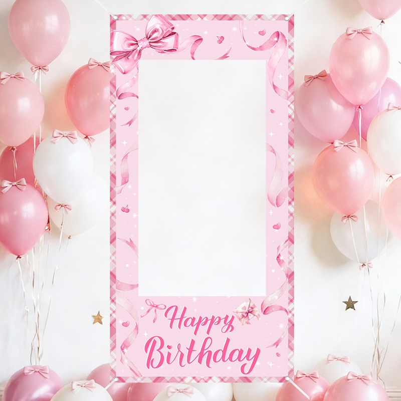กรอบรูปโบว์สีชมพู กรอบรูปโบว์ห - Photo Booth Frame บทวิจารณ์และราคา
