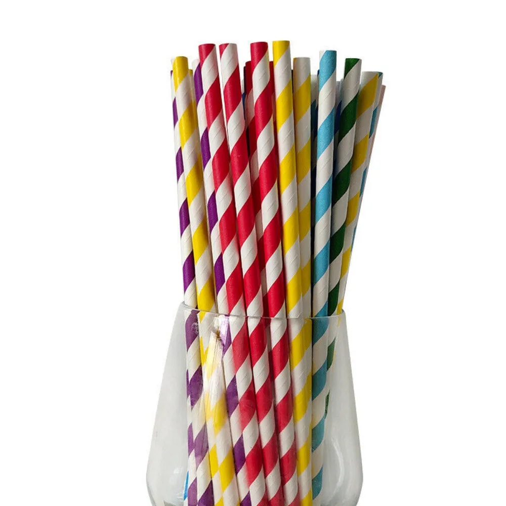 หลอดกระดาษบรรจุจํานวนมาก 100 ส - Paper Straw Color บทวิจารณ์และราคา