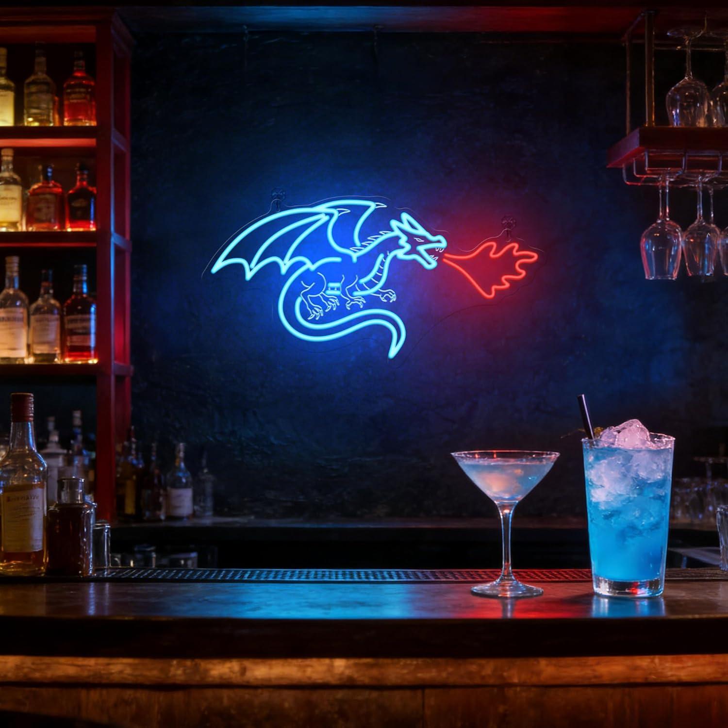 ป้ายไฟนีออนรูปมังกร LED ปรับคว - Neon Sign Party บทวิจารณ์และราคา