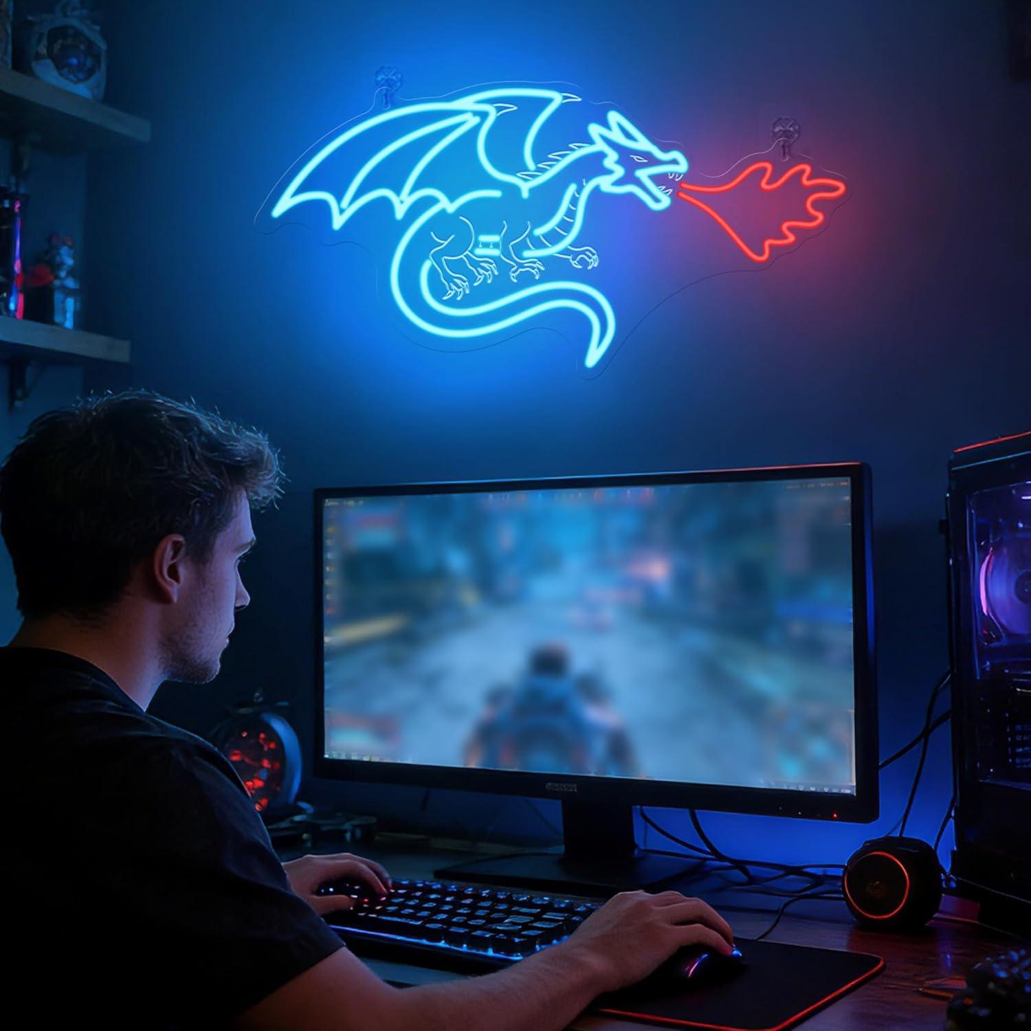 ป้ายไฟนีออนรูปมังกร LED ปรับคว - Neon Sign Party บทวิจารณ์และราคา