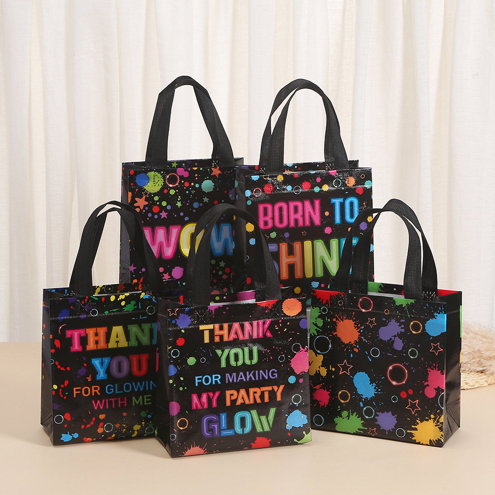 ถุงห่อของขวัญ ผ้าไม่ทอ ลายฟลูอ - Party Event Supply Store บทวิจารณ์และราคา