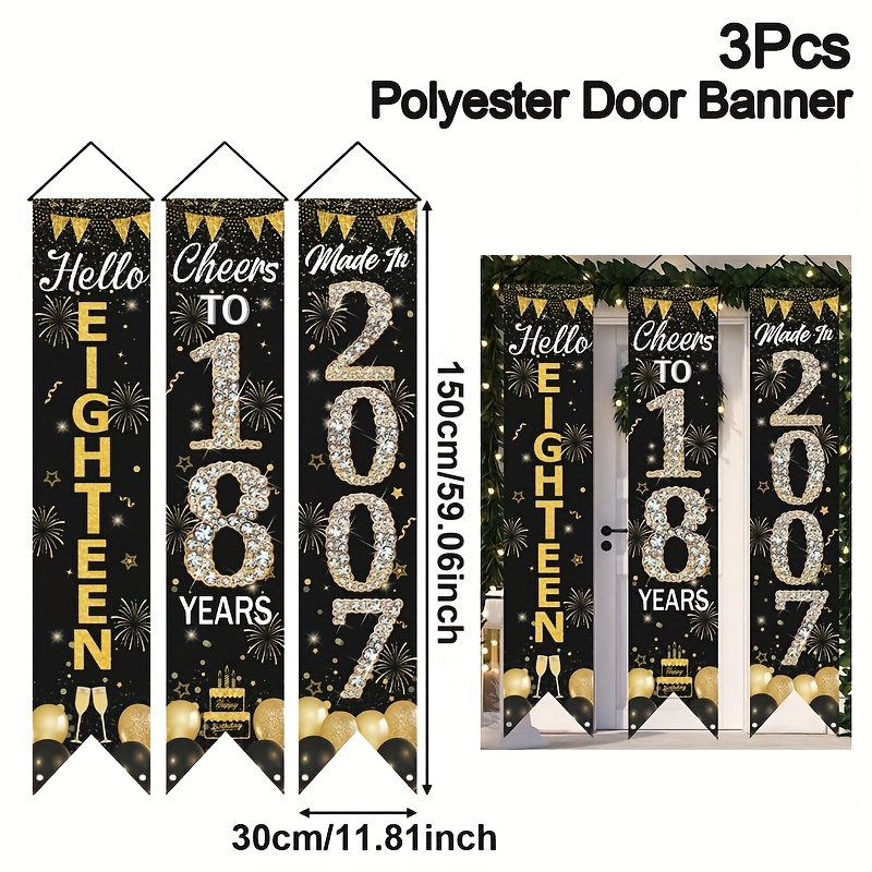 ชุดแบนเนอร์ประตูวันเกิดครบรอบ  - Party Banner Gold บทวิจารณ์และราคา