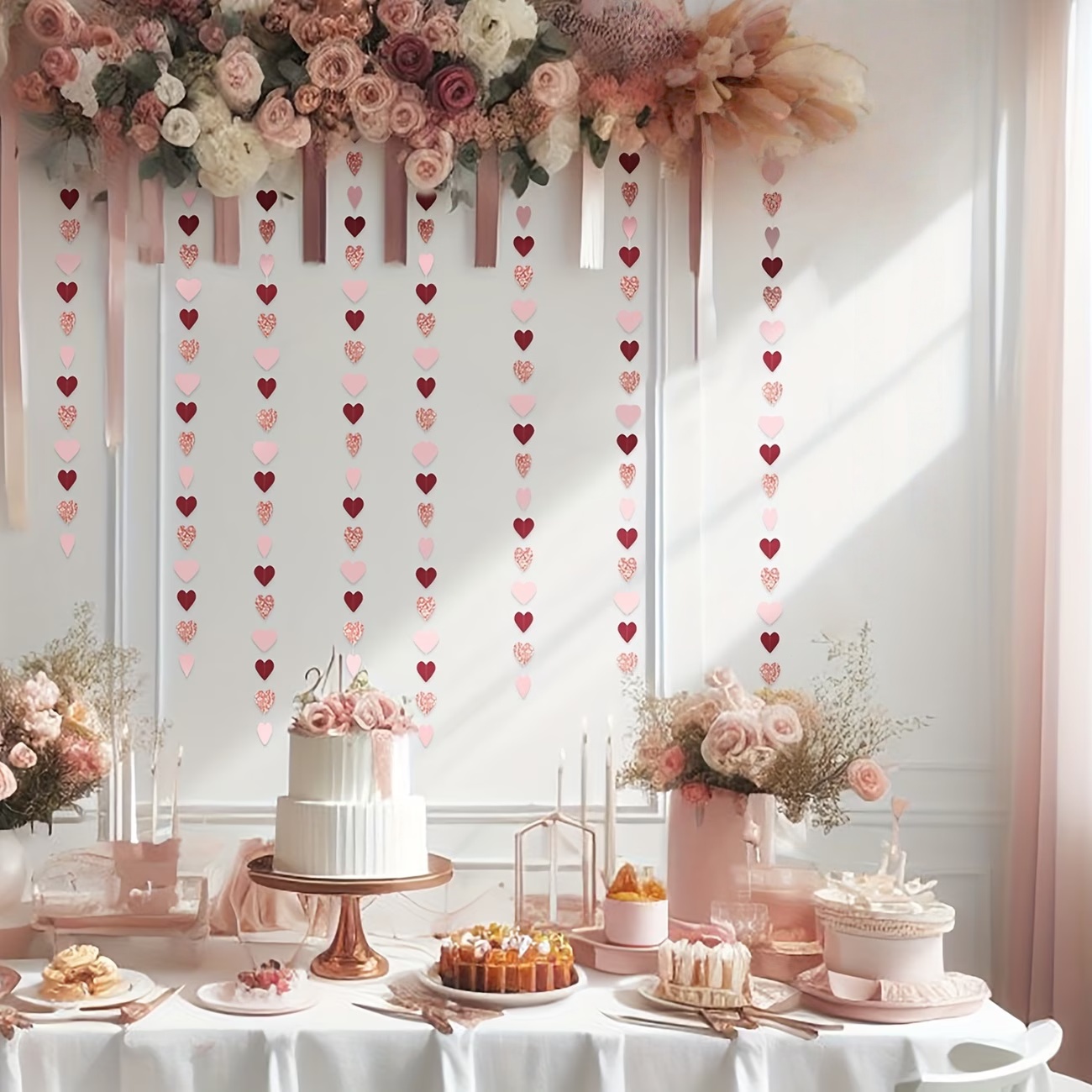 5 ชิ้น 3 เมตร กระดาษสีชมพูโรสโ - Party Banner Gold บทวิจารณ์และราคา