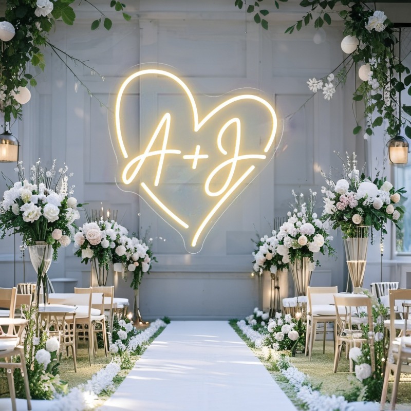 CUSTOM Initials หัวใจ LED Neon - Eve Party บทวิจารณ์และราคา