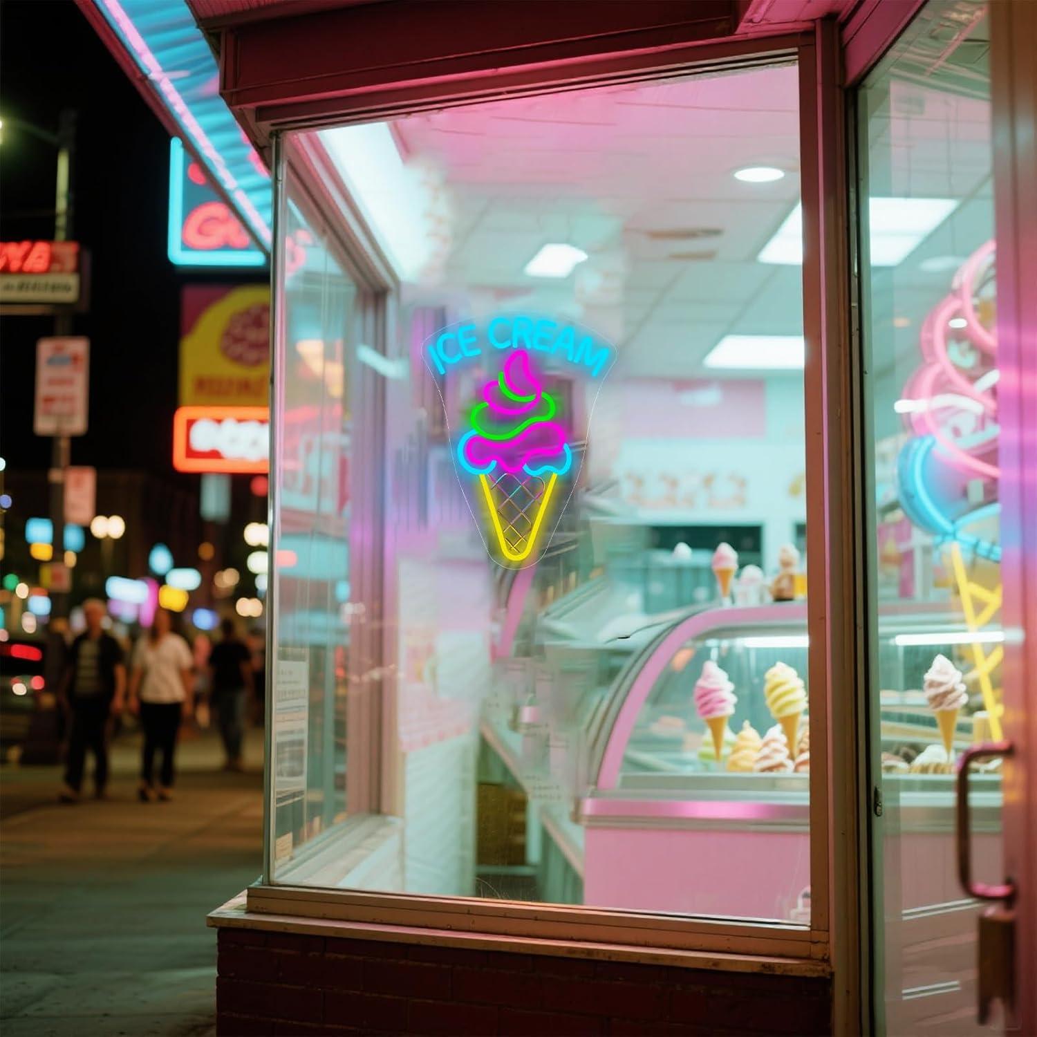 ป้ายไฟนีออนรูปไอศกรีม ปรับความ - Neon Sign Party บทวิจารณ์และราคา