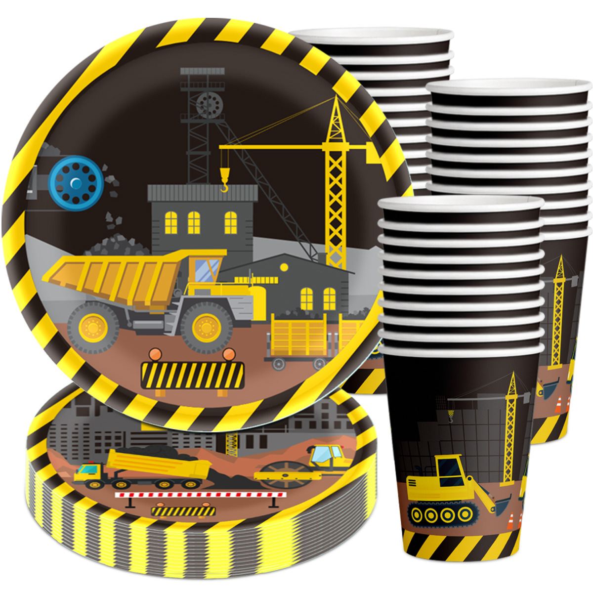 จานลายรถขุด, แก้วกระดาษ, กระดา - Event Z บทวิจารณ์และราคา