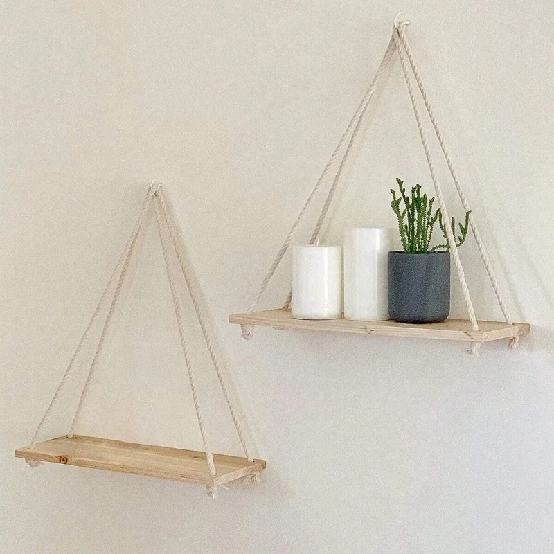 1PC ไม้ Swing แขวนเชือกกัญชาชั - Flower Wall Panel บทวิจารณ์และราคา