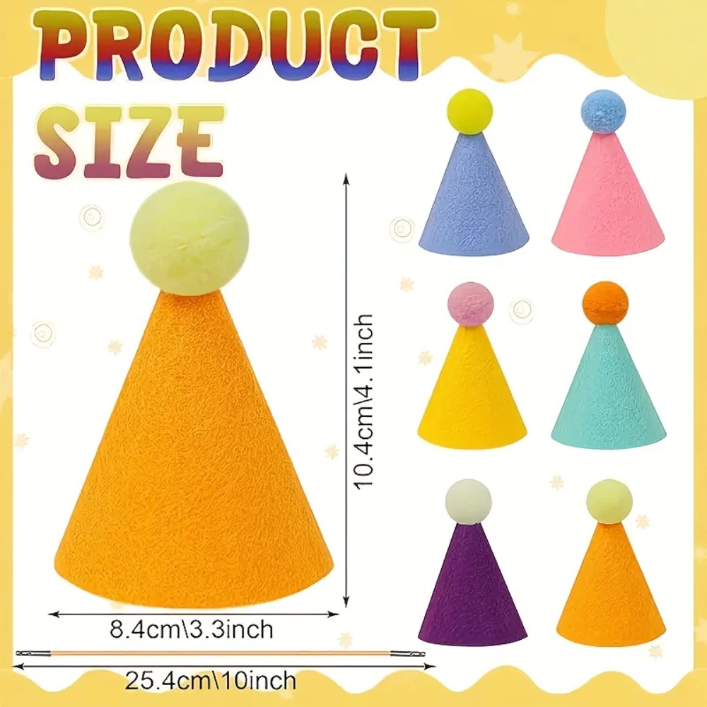 หมวกปาร์ตี้ขนาดเล็ก 6 ชิ้น: หม - Party Hat Cone บทวิจารณ์และราคา