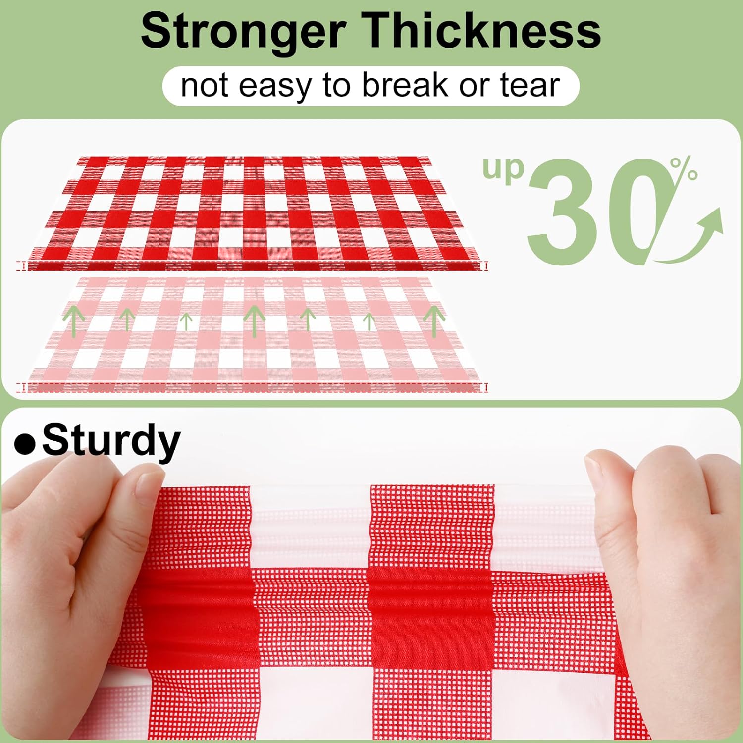 ผ้าปูโต๊ะลายตารางสีแดงขาวทรงสี - Table Cloth Disposable บทวิจารณ์และราคา