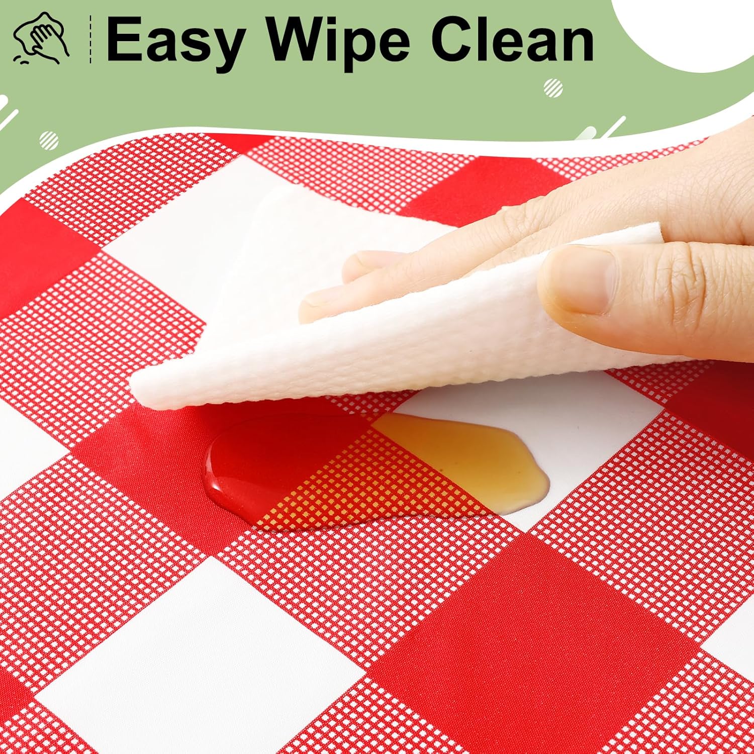 ผ้าปูโต๊ะลายตารางสีแดงขาวทรงสี - Table Cloth Disposable บทวิจารณ์และราคา