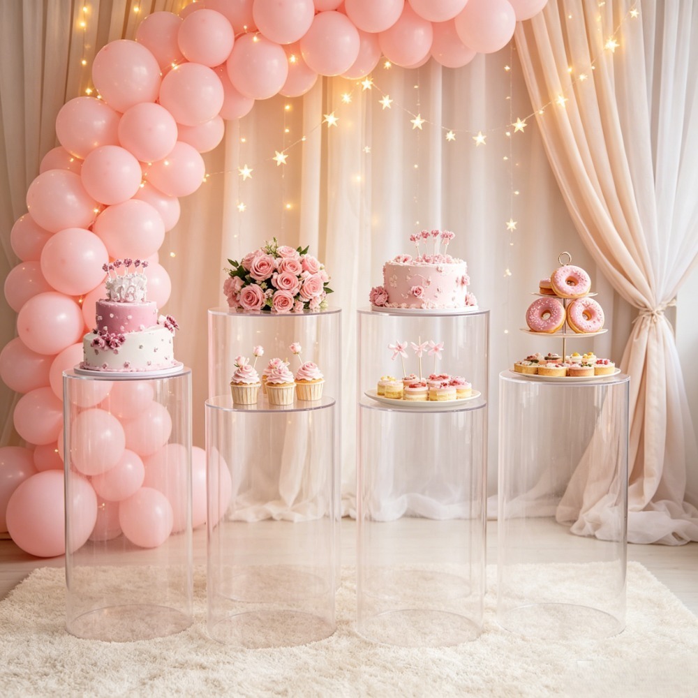 ขาตั้งทรงกระบอกสีขาว 3/5 ชิ้น, - Event Party บทวิจารณ์และราคา