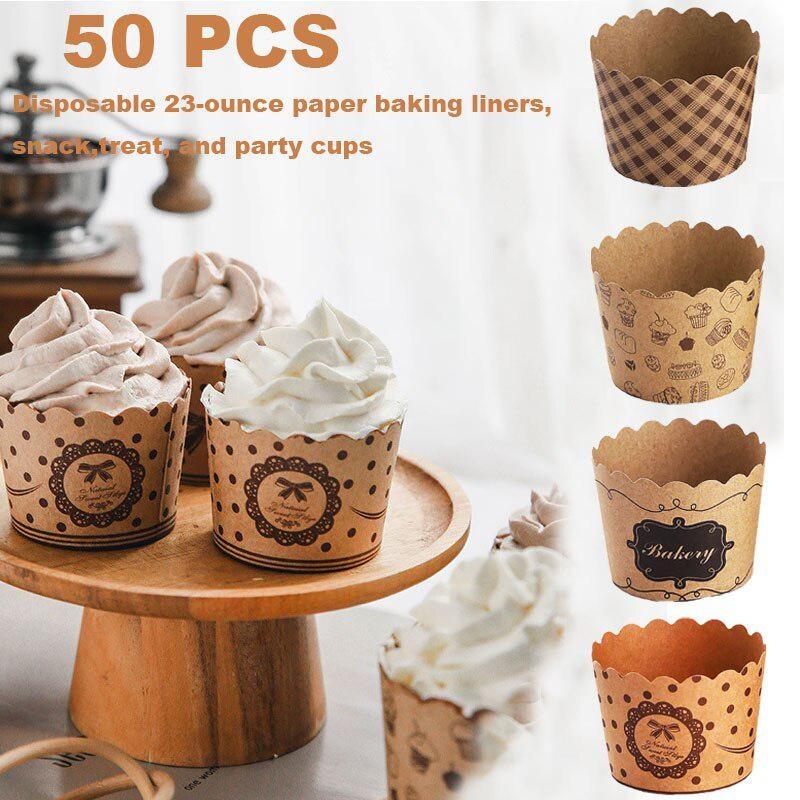 50 ชิ้น/แพ็ค Cupcake ถ้วยกระดา - Plastic Cup 50Pcs บทวิจารณ์และราคา