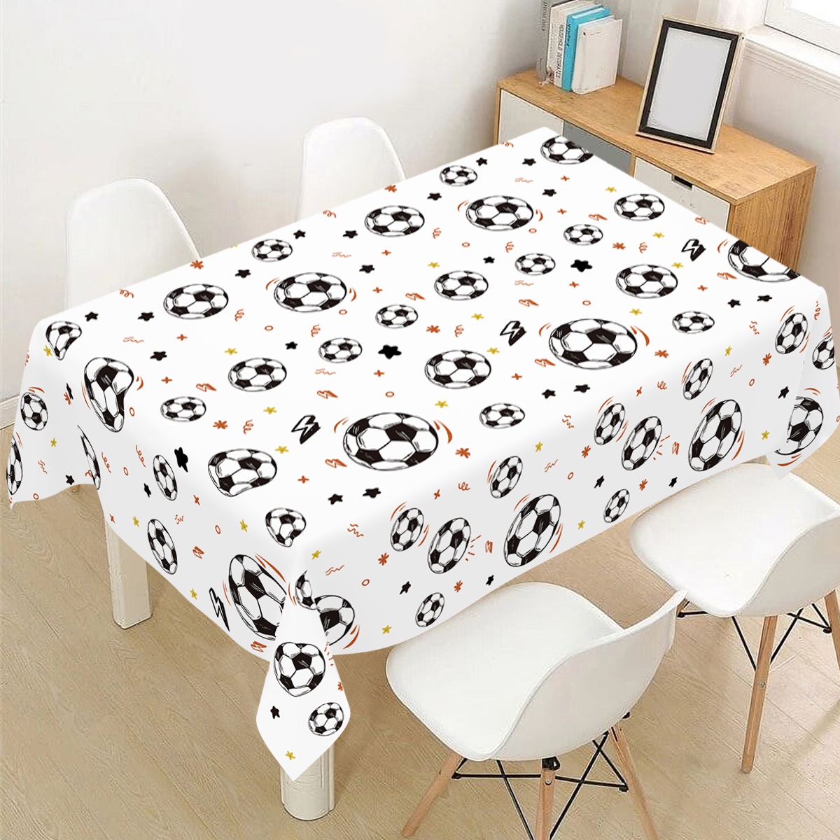 183x137 ซม. ธีมฟุตบอลผ้าปูโต๊ะ - Table Cloth Disposable บทวิจารณ์และราคา