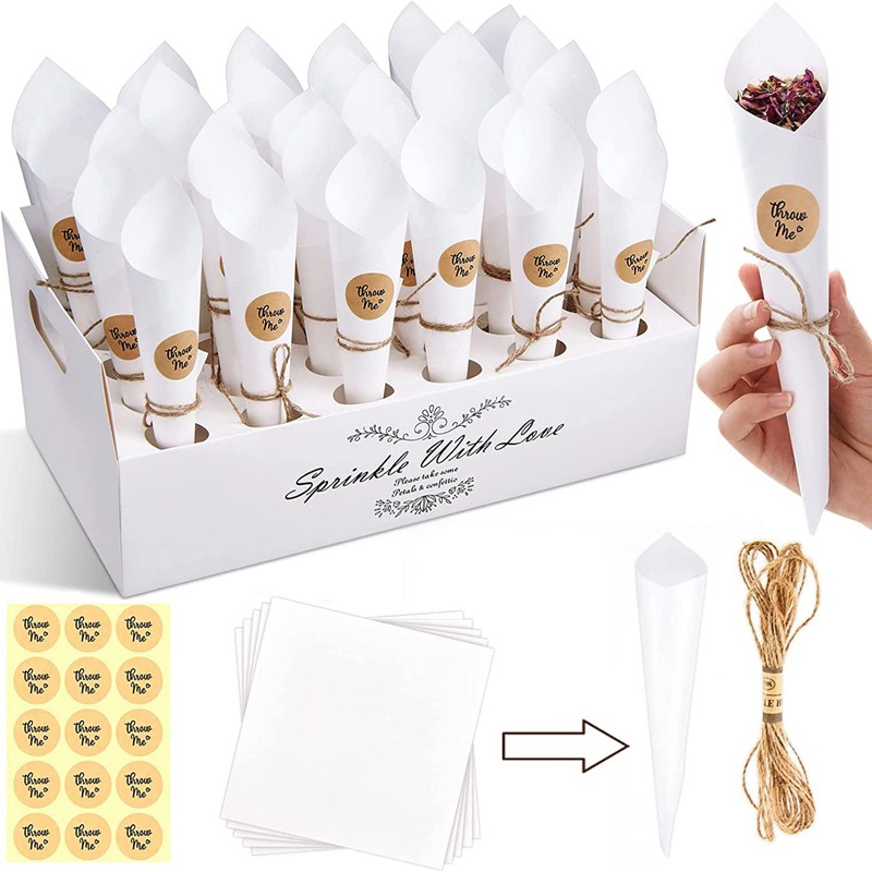 งานแต่งงาน Confetti กรวยขาตั้ง - Cotton Candy Cone บทวิจารณ์และราคา