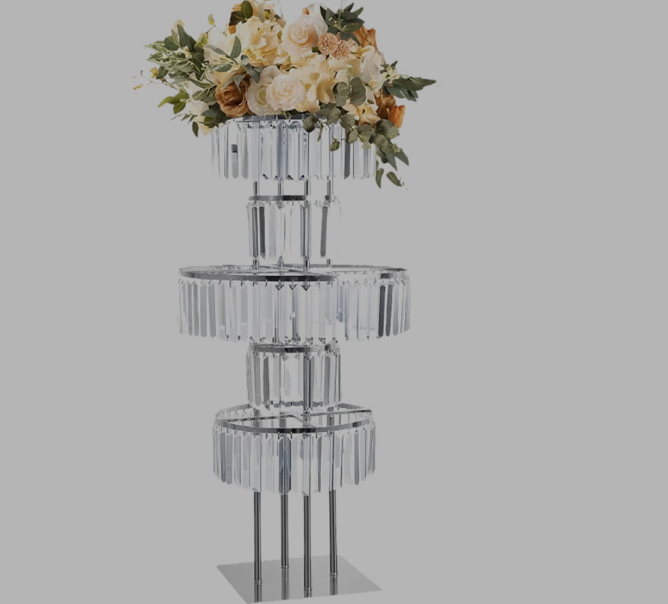 ชั้นวางดอกไม้คริสตัล 4 ชิ้น ขน - Party Event Supply Store บทวิจารณ์และราคา