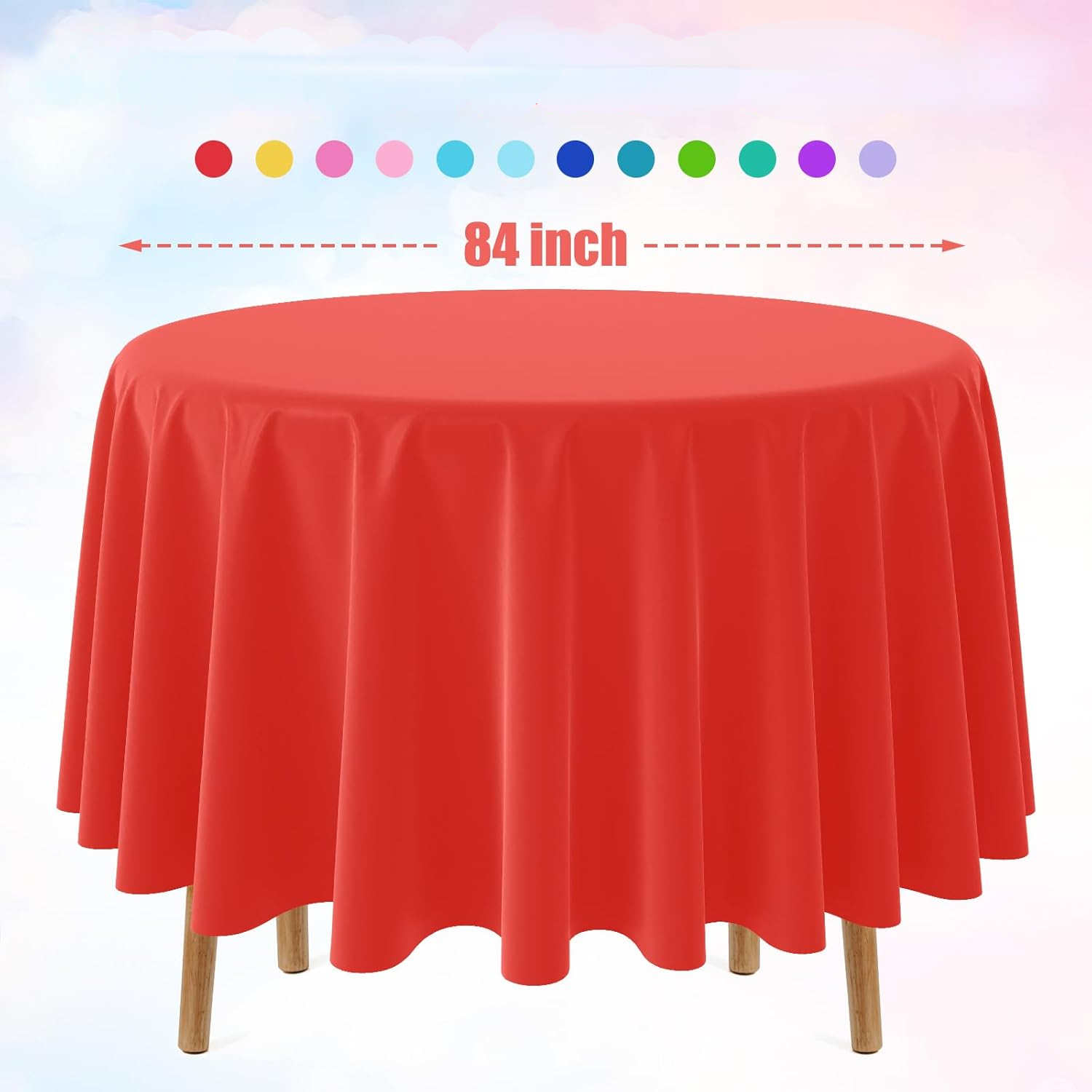 ผ้าปูโต๊ะสีทึบทรงกลมแบบใช้แล้ว - Table Cloth Disposable บทวิจารณ์และราคา