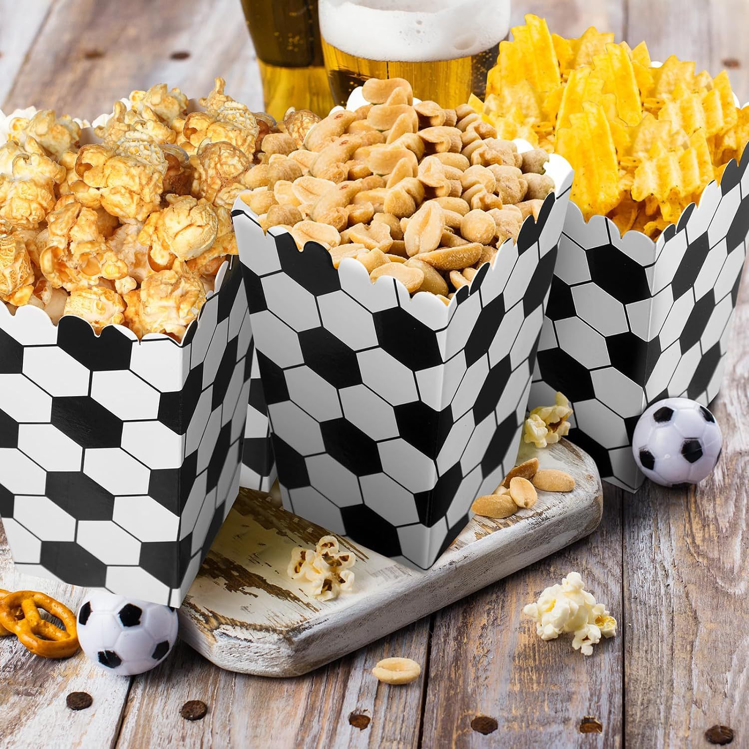6/18 ชิ้นฟุตบอลกล่องข้าวโพดคั่ - Event Party Box บทวิจารณ์และราคา