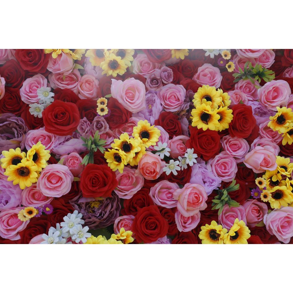 ฉากหลังดอกไม้สีแดงสำหรับงานแต่ - Flower Wall Panel บทวิจารณ์และราคา