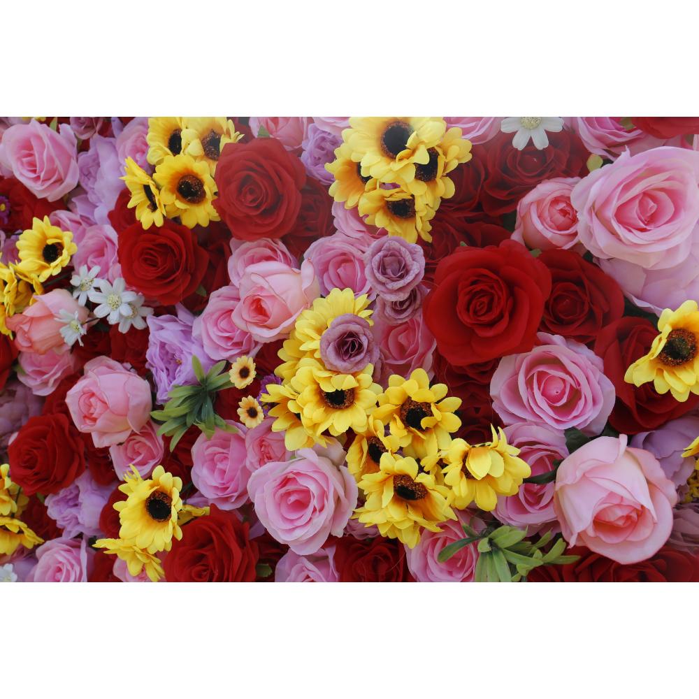 ฉากหลังดอกไม้สีแดงสำหรับงานแต่ - Flower Wall Panel บทวิจารณ์และราคา