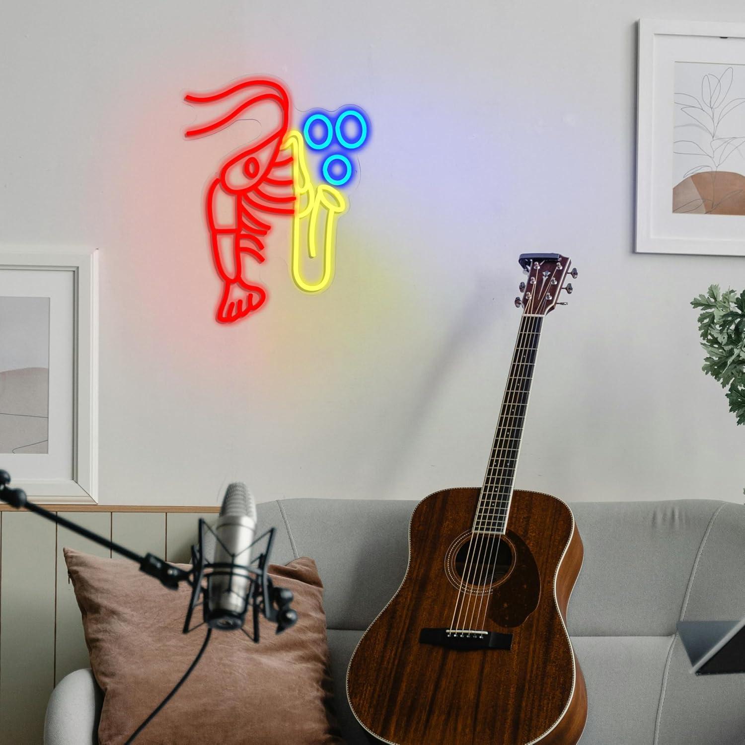 ป้ายไฟนีออนรูปกุ้งก้ามกราม แซก - Neon Sign Party บทวิจารณ์และราคา