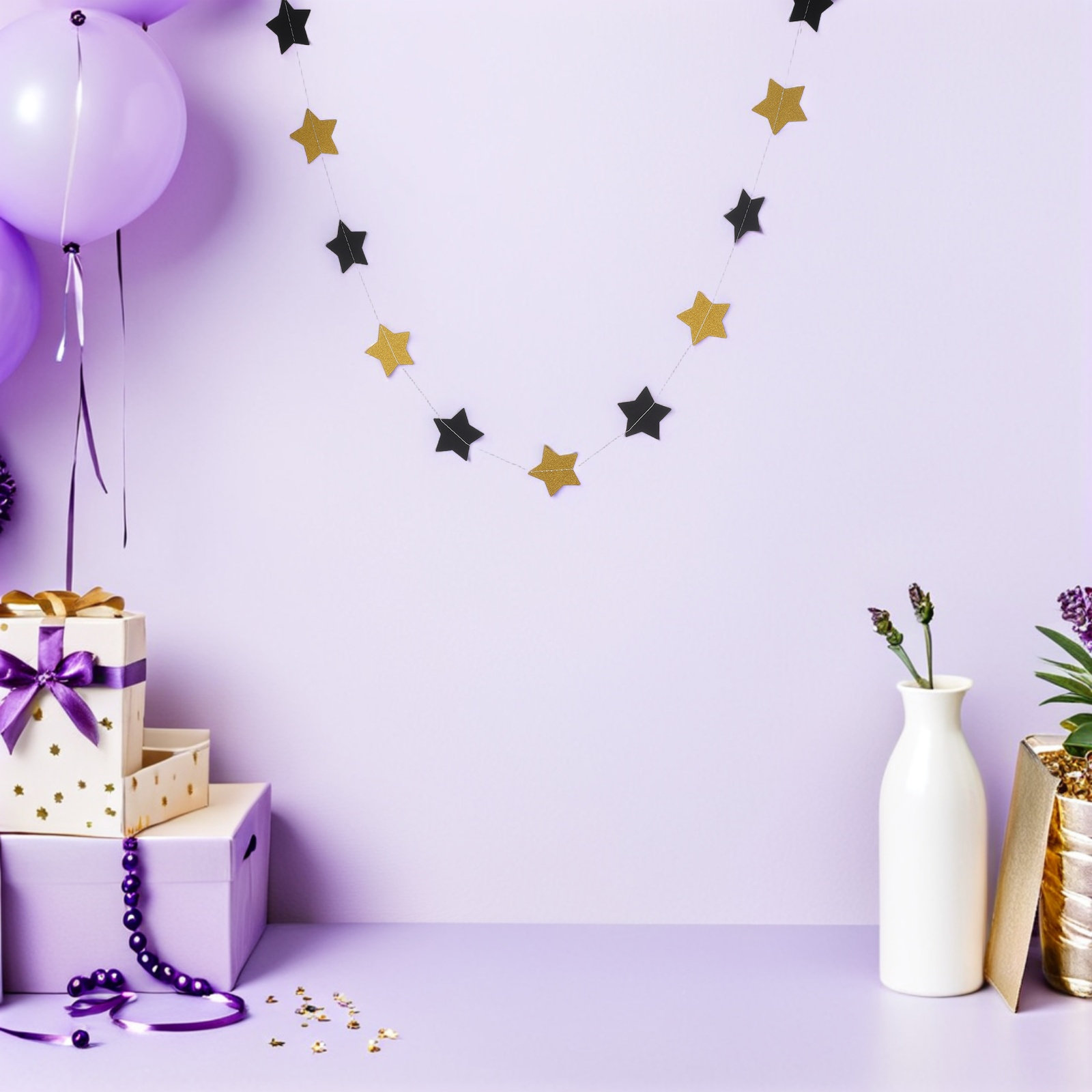 2 ชิ้น แบนเนอร์รูปดาวสีทอง ประ - Party Banner Gold บทวิจารณ์และราคา