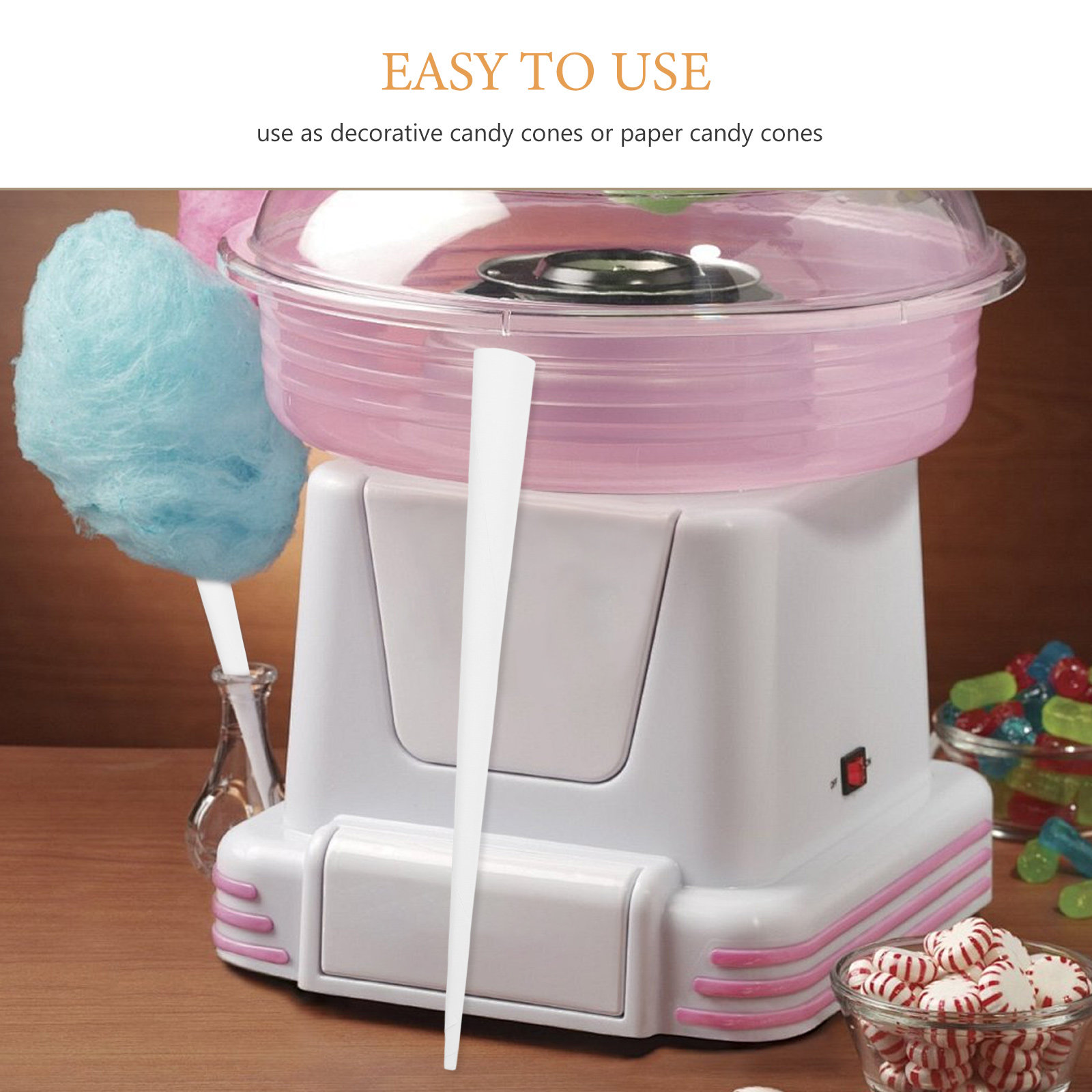 แท่งกระดาษสำหรับขนมสายไหม 20 ช - Cotton Candy Cone บทวิจารณ์และราคา