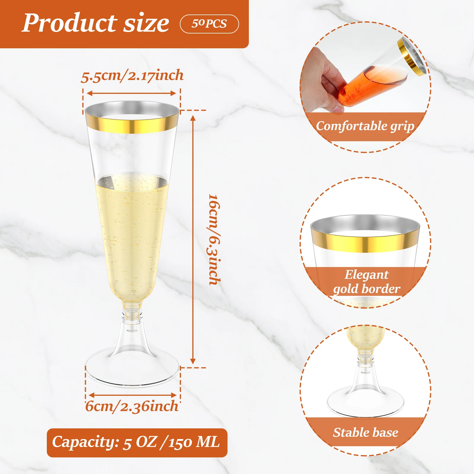 50 ชิ้น แก้วแชมเปญพลาสติก ขอบส - Plastic Cup 50Pcs บทวิจารณ์และราคา