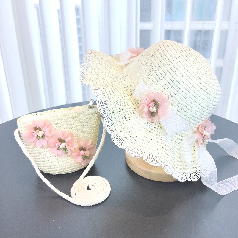 หมวกฟางเด็กผู้หญิง 2 ชิ้น สีพื - Paper Straw Color บทวิจารณ์และราคา