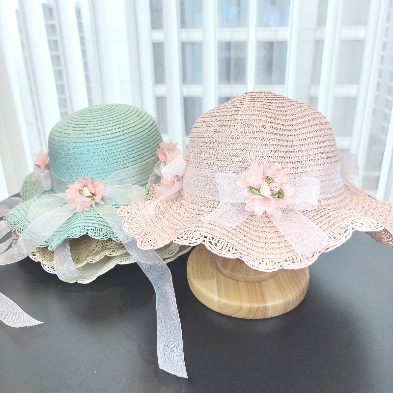 หมวกฟางเด็กผู้หญิง 2 ชิ้น สีพื - Paper Straw Color บทวิจารณ์และราคา