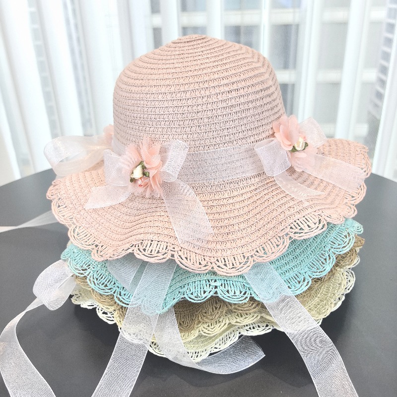 หมวกฟางเด็กผู้หญิง 2 ชิ้น สีพื - Paper Straw Color บทวิจารณ์และราคา