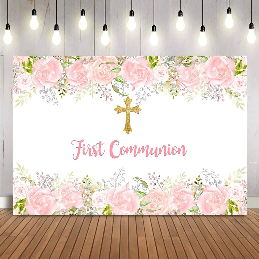First Holy Communion วันเกิดสี - Dessert Table Backdrop บทวิจารณ์และราคา