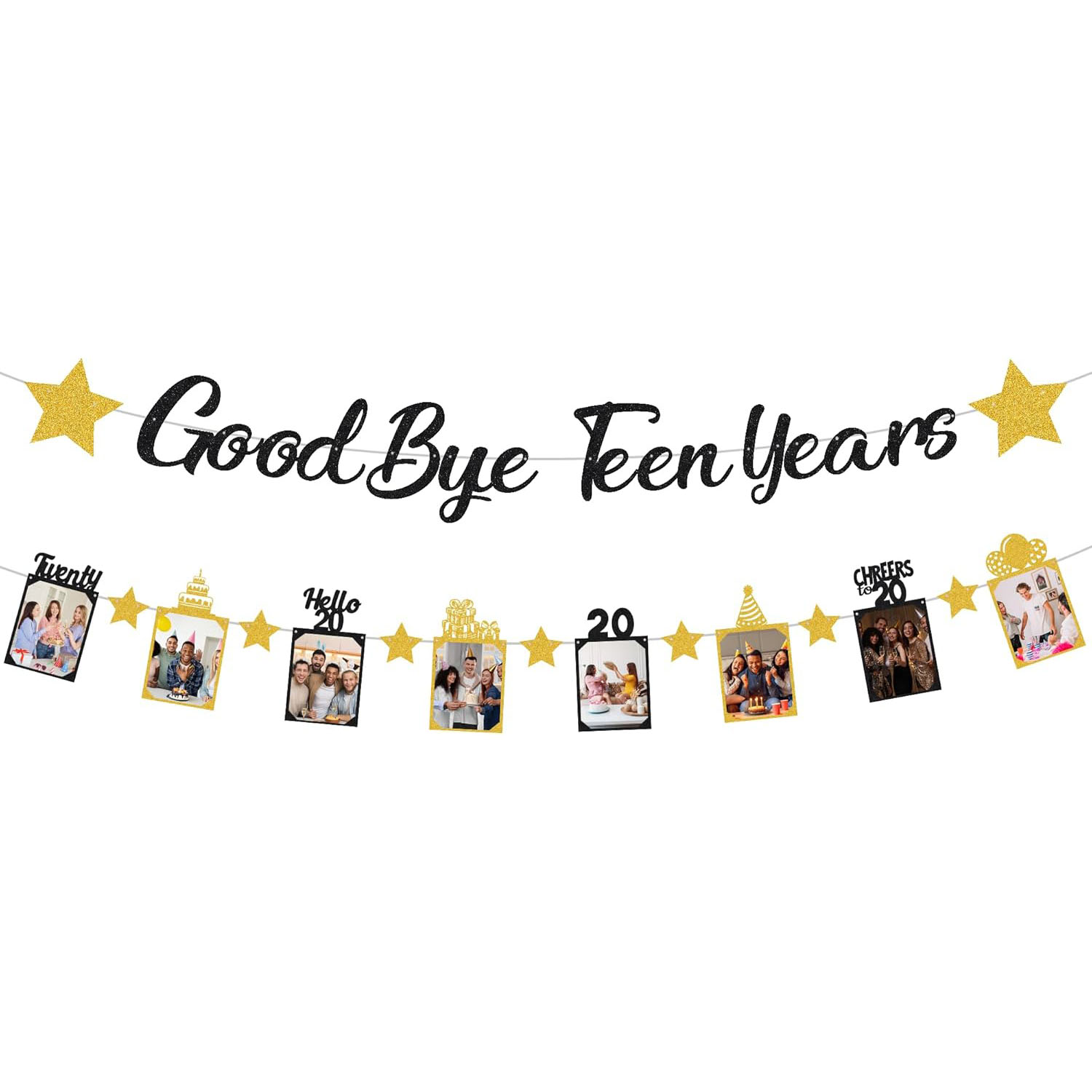 แบนเนอร์ปาร์ตี้วันเกิดสีดำทองว - Party Banner Gold บทวิจารณ์และราคา